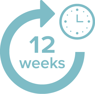 12 weeks clock icon
